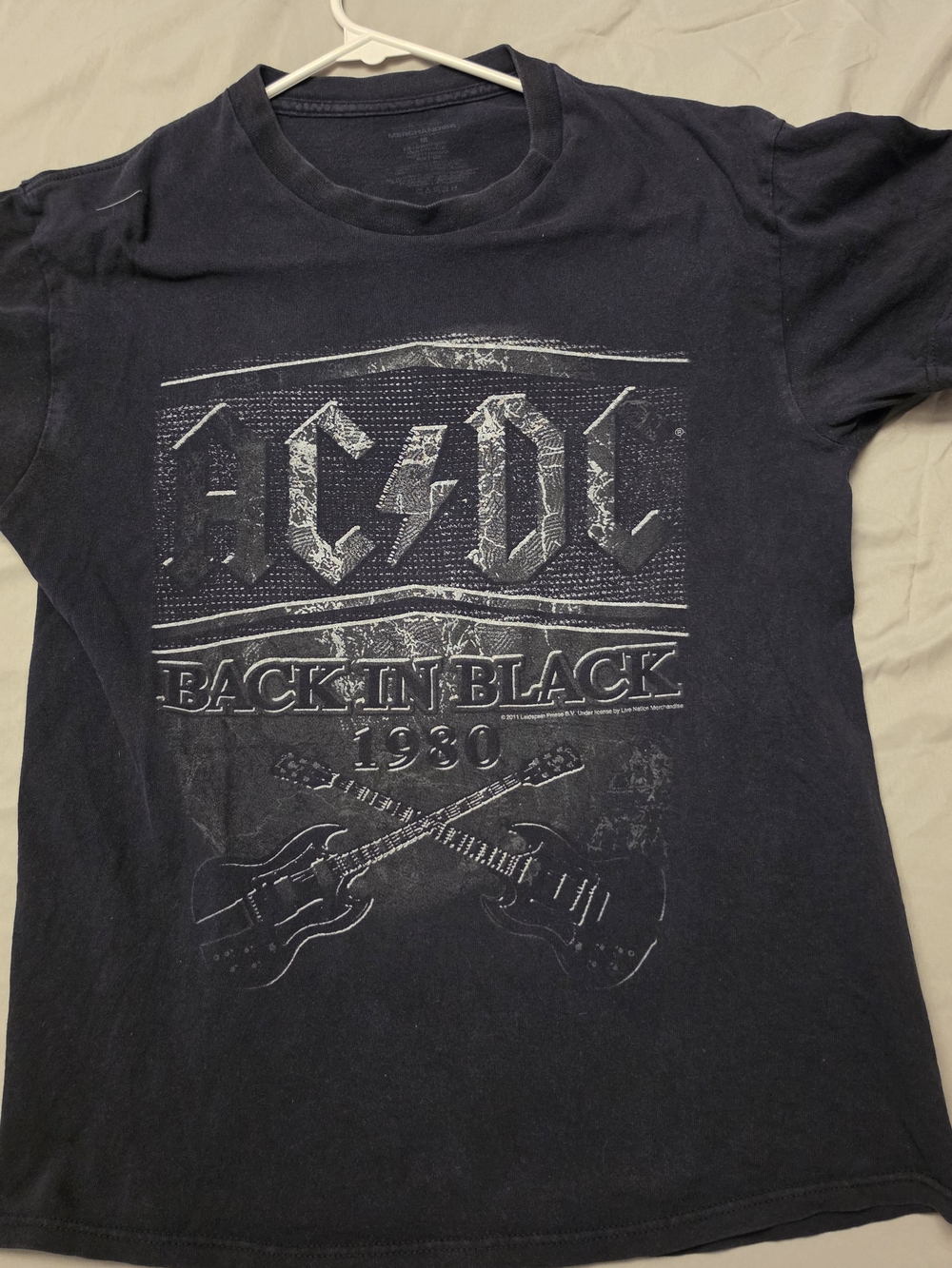 AC/DC Back In Black 1980 Graphic Tee - Black Mens M